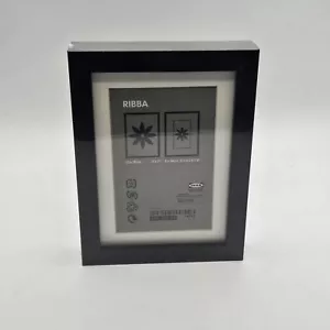 IKEA RIBBA 5" x 7" Bilder-Fotorahmen schwarzer Rand Hochformat Querformat - Bild 1 von 4