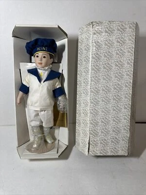 Muñecas Franklin Mint Heirloom Country Store porcelana Heinz Baked Beans Boy Foto 1 de 4