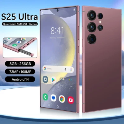 New S25 Ultra 5G Smartphone 7.3 Unlocked Android 14 Cell Mobile Phones Dual SIM - Image 1 of 4