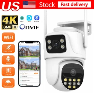 8MP 4K ICSEE Wifi Security PTZ Night Vision AI Auto Tracking Camera Dual Lens - Picture 1 of 16