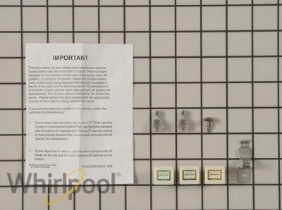 Novo Kit de Trava de Porta Secadora Whirlpool Original Fabricante de Equipamento Original 279570 - Imagem 1 de 2