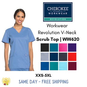 Cherokee Workwear Revolution Women's V-Neck Scrub Top | WW620 - Picture 1 of 52