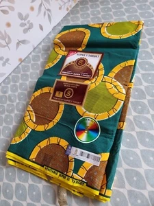 Tissu cire africain vêtements imprimé cire ghanéen tissu ankara nigérian 12 yards - Photo 1/4