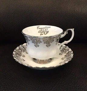 Royal Albert Bone China England tea cup and saucer set 25th Anniversary. - Picture 1 of 11