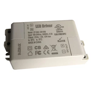 2Pc ZF120A-1201000 12W Constant Voltage AC/DC Adapter LED Driver Power Supply - Picture 1 of 8