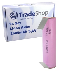 2x AKKU 2600mAh 3,6V Li-Ion für Bosch ISO IXO CISO XEO ISIO IXO Mini PTK 3,6 Li - Bild 1 von 1