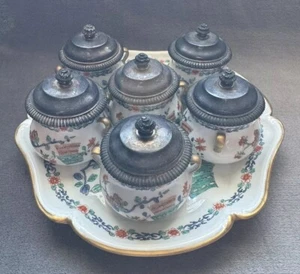 Antique French Silver 950 Sterling Lidded Paris Porcelain Chantilly Samson C1850 - Picture 1 of 15