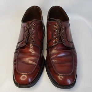 Johnston & Murphy Herrenschuhe Größe 9,5 D dunkel burgunderrot Sulvapren Oxford-Schuhe Spitze - Bild 1 von 9