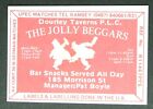 Matchbox label Upec Pub Inn Jolly Beggars Morrison St Edinburgh ME999