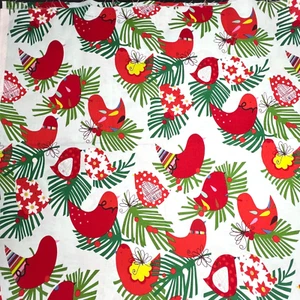 Alexander Henry Fabrics Collection 2011 "Starling Christmas" Red Bird ( 1 yd. ) - Picture 1 of 6