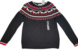 Charter Club Womens Scotty Pullover Sweater Black PS - Picture 1 of 3