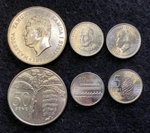 Westsamoa 3 Münzen Set 5, 10, 50 Sene UNC Weltmünzen - Bild 1 von 1
