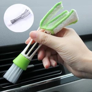 2X Car Ritzen Staubpinsel Cleaning Dual Brush Lüftungsschlitze Jalousien - Bild 1 von 8