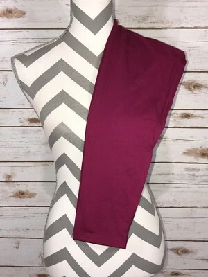 Leggings OS LuLaRoe Talla Única Vino Tinto Sólido NUEVOS CON ETIQUETAS 025 Foto 1 de 3