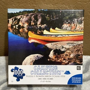 KI Puzzles Camping Collection Canoes 1000 Pieces 27 X 20 With Poster - Picture 1 of 4