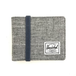 New Herschel Wallet Men's Grey Marl Textured Canvas Bifold Card Holder 041005