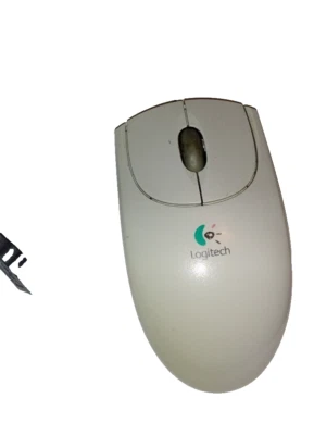 Vintage Logitech First Pilot Wheel Mouse – PS/2 – Retro Ball Mouse – Tested - Image 1 of 2