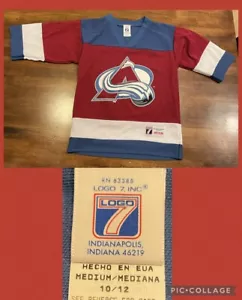 Colorado Avalanche Trikot Logo 7 Jugend Größe M Vintage NHL offiziell lizenziert - Bild 1 von 8