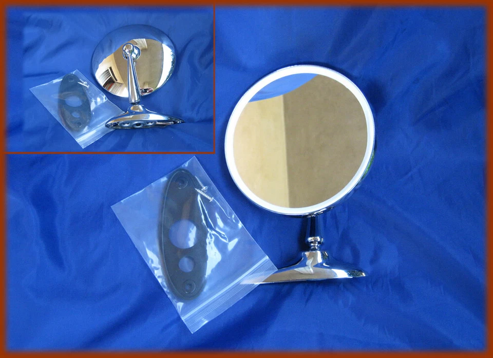 ALFA ROMEO / FIAT / LANCIA / MASERATI - 1 Espejo retrovisor exterior redondo cromado Foto 1 de 1