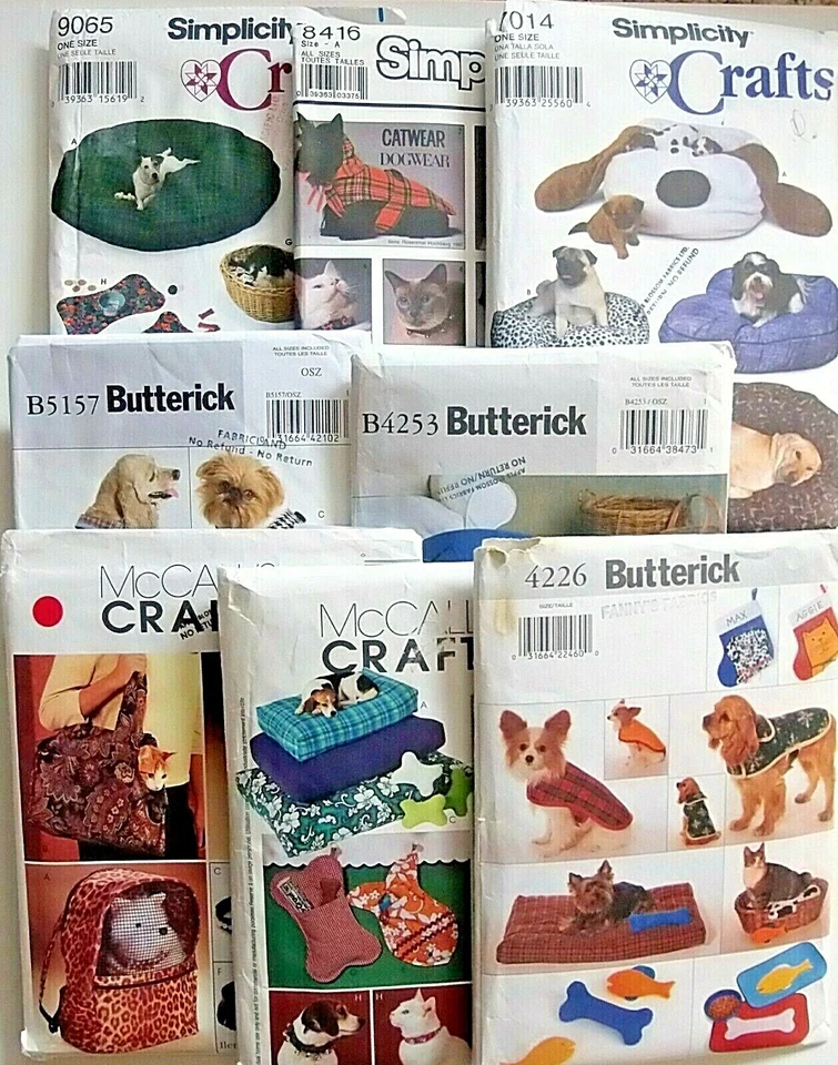 Cat Dog Pet Beds Jackets Toys Carriers Sewing Patterns All  UNCUT   YOU CHOOSE  - Image 1 of 1