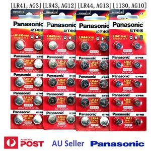 Panasonic LR41 AG3 LR43 AG12 LR44 AG13 LR1130 54 AG10 Cell Battery 1.5V - Picture 1 of 10