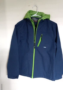 HAWKE & Co. Sport Jacket Boys 14 / 16 Blue & Green Hooded Performance - Picture 1 of 3
