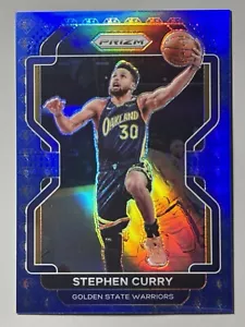 Stephen Steph Curry 2021-22 Prizm Blue NBA 75e anniversaire #154 Warriors SP - Photo 1 sur 3