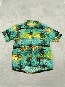 Wand Expressions Hawaiian Shirt Mens 100% Rayon Short Sleeve Button Down Size M - Picture 1 of 9