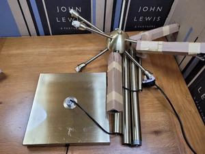 John Lewis Huxley 9 Globe Floor Lamp, Antique Brass BASE ONLY NO SHADES - Picture 1 of 10