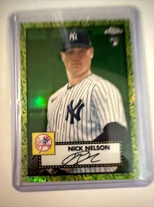 Nick Nelson 2021 Topps Chrome Platinum 70 Anniv Green Gold Refractor /99 #107 RC