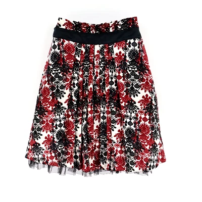 Falda Worthington Plisada Línea A Mujer Talla 8 Multicolor Geométrica Hasta la Rodilla Foto 1 de 4