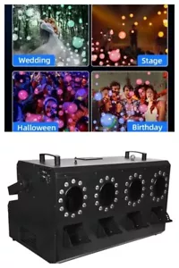Bubble Fog Machine 1500w Stage Bubble Smoke with RGB LEDS DMX Remote Control - Picture 1 of 2