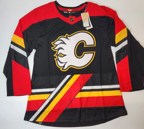 Calgary Flames Adidas Authentic Reverse Retro NHL Jersey Sz 50-54 Primegreen NWT Cover