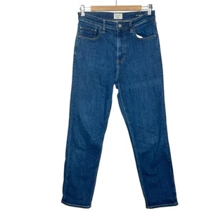 Faherty Womens Slim Straight Jeans Size 29 Organic Cotton High Rise Medium Wash - Picture 1 of 7