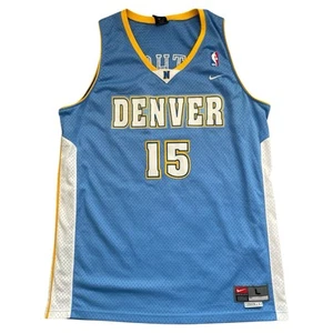 Vintage NBA Basketball Jersey Nike Carmelo Anthony Denver Nuggets Sz L Length +2 - Picture 1 of 5