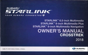 2018 Subaru Crosstrek Starlink Navegación Y Multimedia Sistema Owners Manual - Imagen 1 de 3