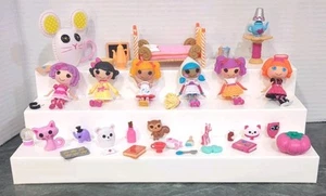 Lalaloopsy Mini Dolls Pillow Featherbed Spot Splatter Mittens Bea Spells Lot - Picture 1 of 10
