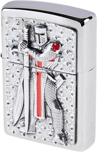 Zippo Windproof Lighter Templer II Sword Satin Chrome Refillable, Brand New UK - Picture 1 of 3