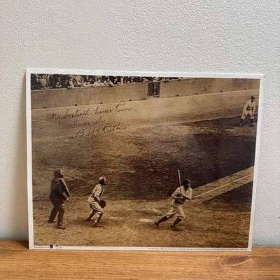 Foto autógrafo repro p4 Babe Ruth histórico 60 jonrón 30 de septiembre de 1927 Foto 1 de 4
