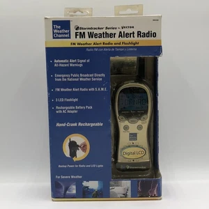 Wetterkanal FM Warnung Gefahr Radio/Taschenlampe digitale Handkurbel neu geöffnete Verpackung - Bild 1 von 18