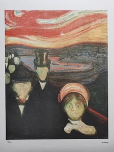 Firmato Edward Munch - L'ansia - Certificato - Foto 1 di 3