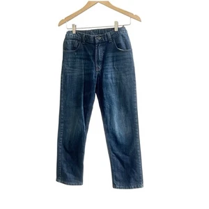 Wrangler Boys Jeans Size 16 Husky Adjustable Waist Medium Wash Straight Leg - Picture 1 of 8