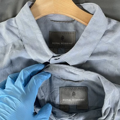 Royal Robbin’s Button Up Shirt Bundle Of Two Men’s Large Relaxed Fit Gray - Image 1 of 4