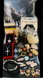 STUNNING JOBLOT MINERALS CRYSTALS CHAKRAS SPIRITUAL HEALING BUNDLE SET #11 - Picture 1 of 20
