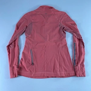 Lululemon Jacket Womens 8 Run Dash 1/2 Zip Long Sleeve Reflective Peach Orange - Picture 1 of 12