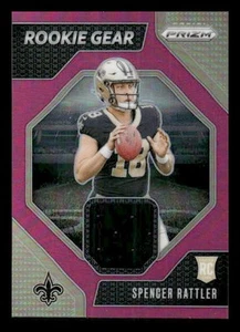 2024 Panini Prizm #RG-SRR Spencer Rattler Rookie Pink Jersey Patch Saints - Picture 1 of 2
