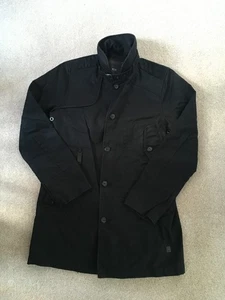 Mens G-Star lined black cotton coat sz L exc con - Picture 1 of 2