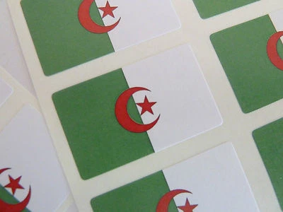Mini Aufkleber Paket, selbstklebende Algerien Flagge Etiketten, FR59 - Bild 1 von 2