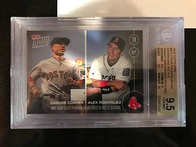 Mookie Betts / Carlos Correa / AROD / Nomar -Topps NOW 474 483 - ERROR BGS 9.5 - Image 1 of 2