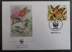 1988 Mexico World Wildlife Fund FDC ties 300P Stamp cd Mexico - Picture 1 of 2